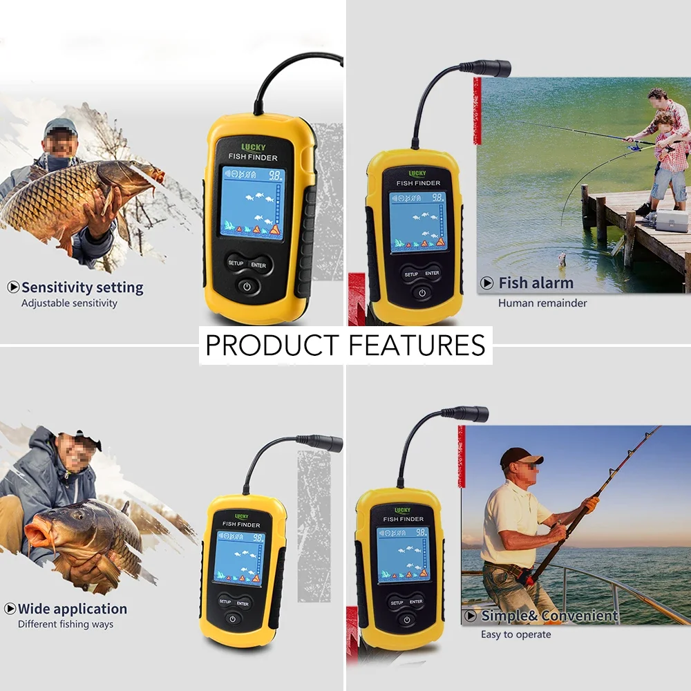 Lucky LCD Color Screen Portabl - Fish Finder Portable recension och pris