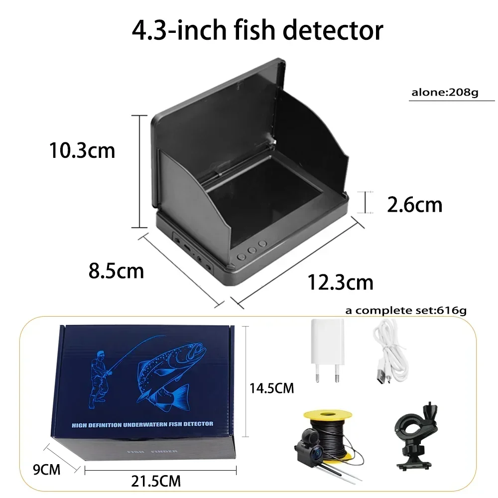 YS43A 4.3-inch Fish Detector U - Fish Finder Battery recension och pris